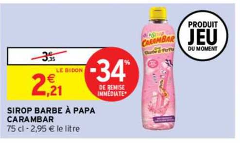 sirop barbe à papa carambar
