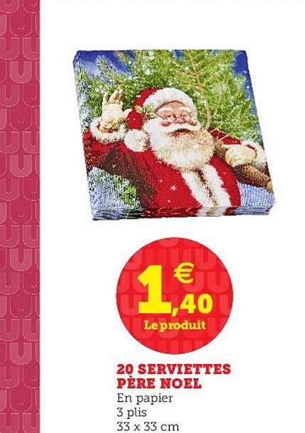 20 serviettes père noël