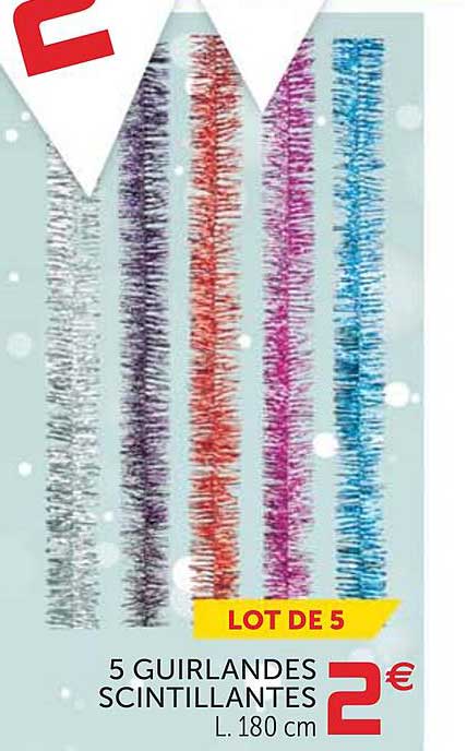 5 guirlandes scintillantes