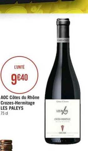 aoc côtes du rhône crozes hermitage les paleys