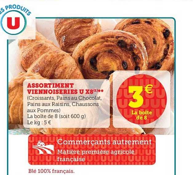 Assortiment Viennoiseries U X8
