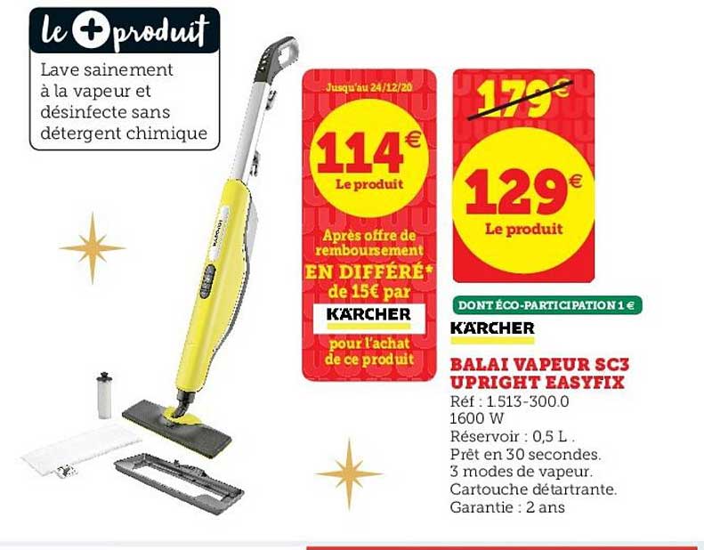 balai vapeur sc3 upright easyfix karcher
