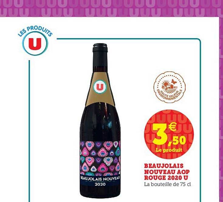 beaujolais nouveau aop rouge 2020 u