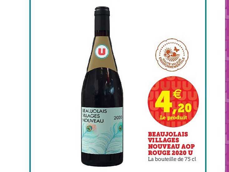 beaujolais villages nouveau aop rouge 2020 u