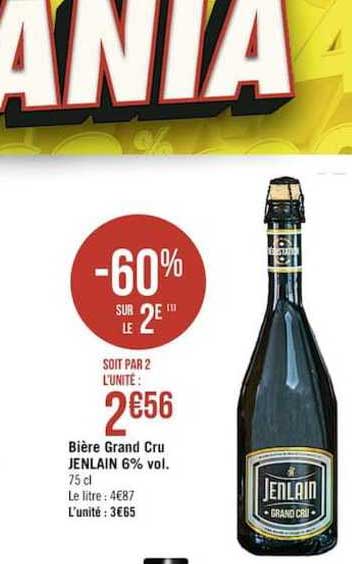 bière grand cur jean lain 6% vol.