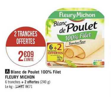 blanc de poulet fleury michon