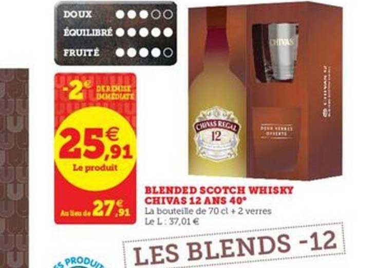 blended scotch whisky chivas 12 ans 40°