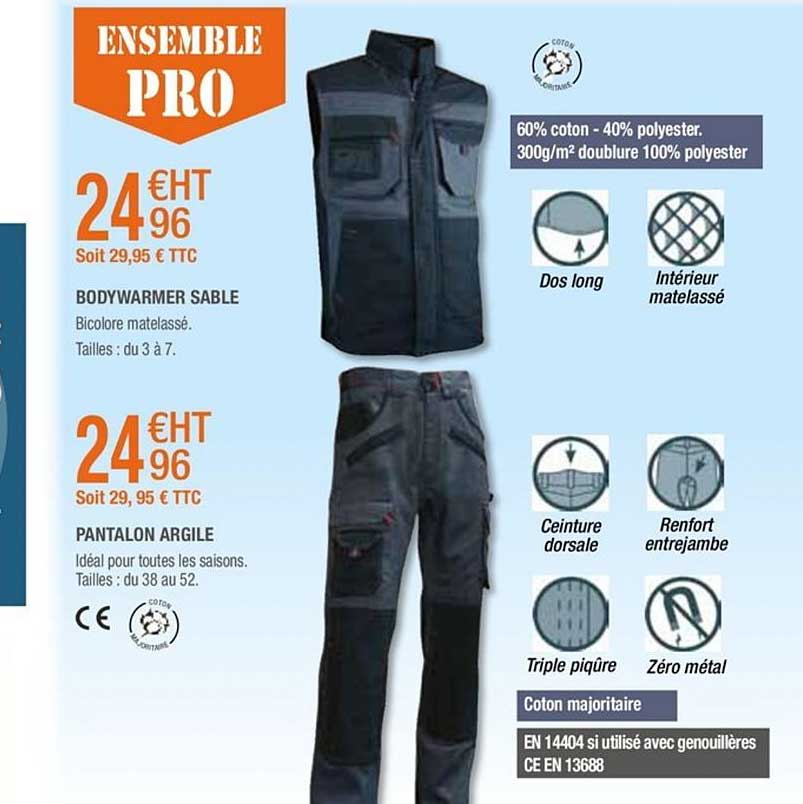 bodywarmer sable pantalon argile