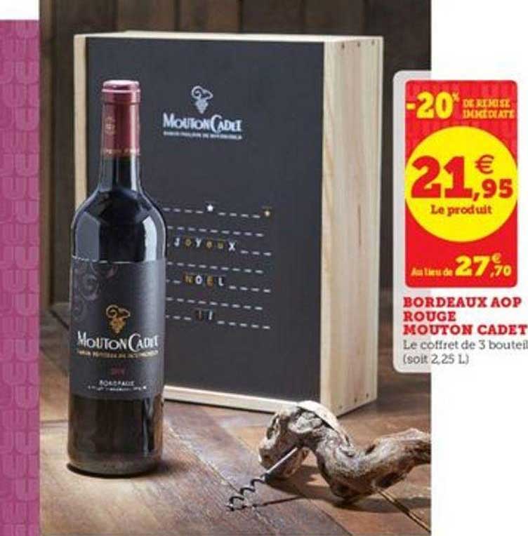 bordeaux aop rouge mouton cadet -20% de remise immédiate