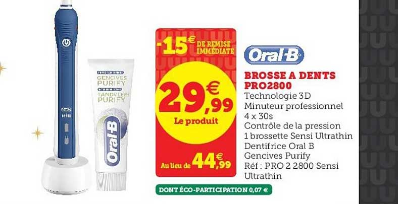 brosse à dents pro2800 oral b