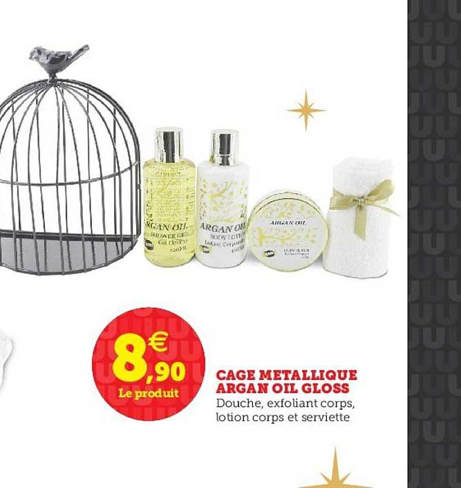 cage métallique argan oil gloss