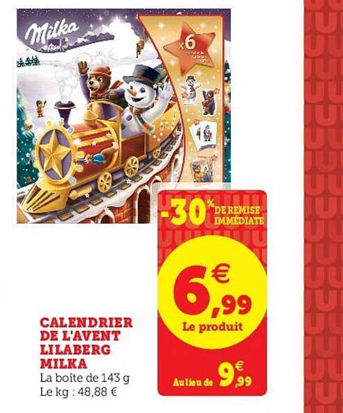calendrier de l'avent lilaberg milka