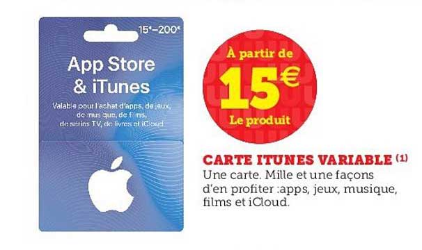 carte itunes variable
