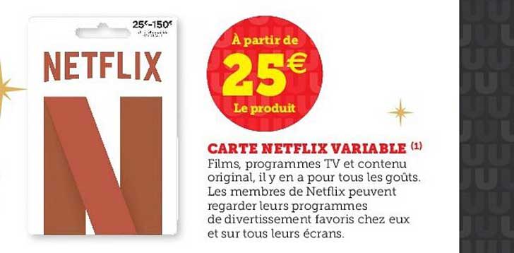 carte netflix variable