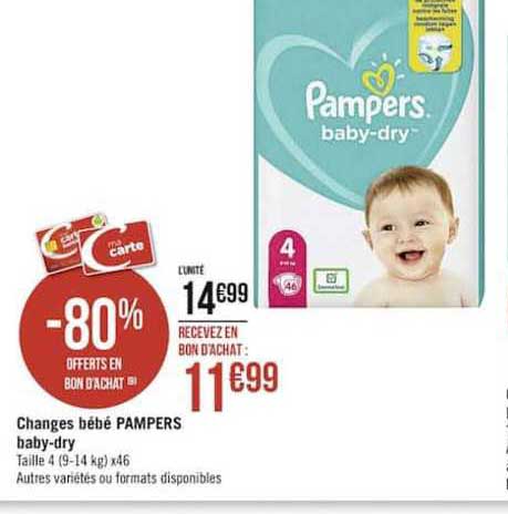 changes bébé pampers baby-dry