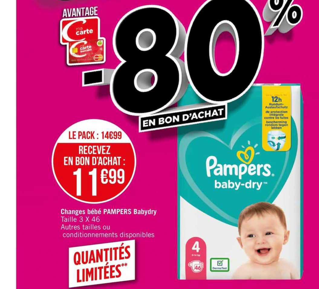 changes bébé pampers babydry