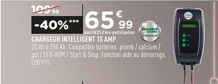 chargeur intelligent 15 amp