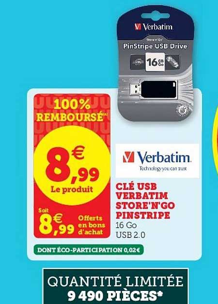 clé usb verbatim store'n'go pinstripe