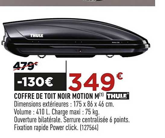 coffre de toit noir motion m thule