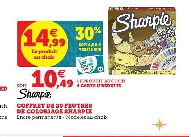 Coffret De 20 Feutres De Coloriage Sharpie