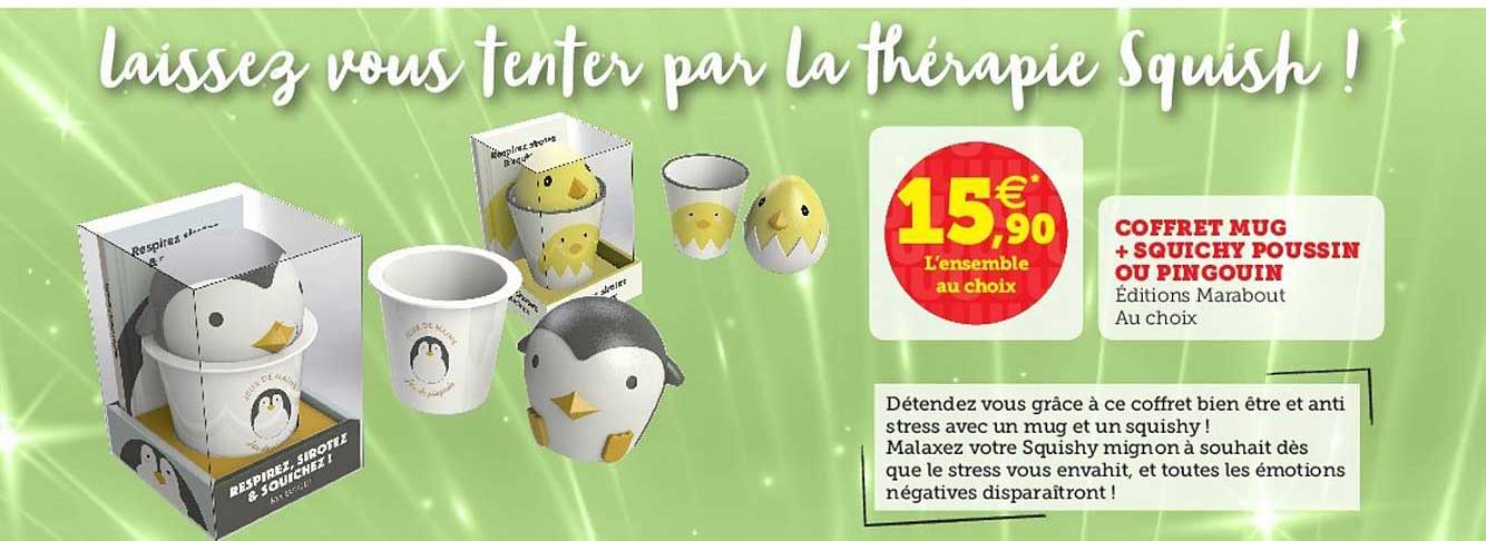 coffret mug + squichy poussin ou pingouin