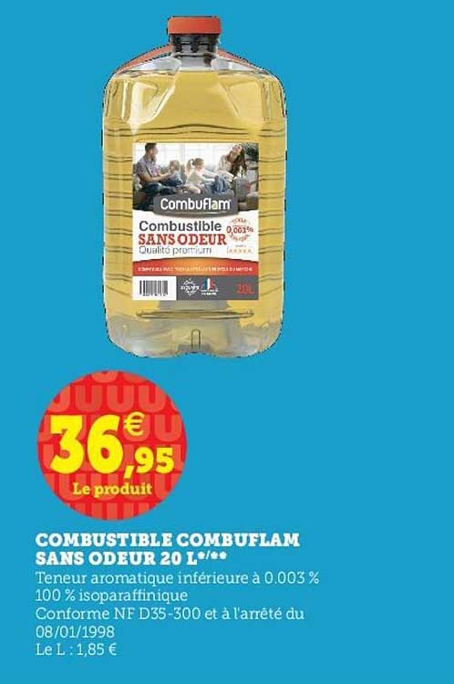combustible combuflam sans odeur 20l