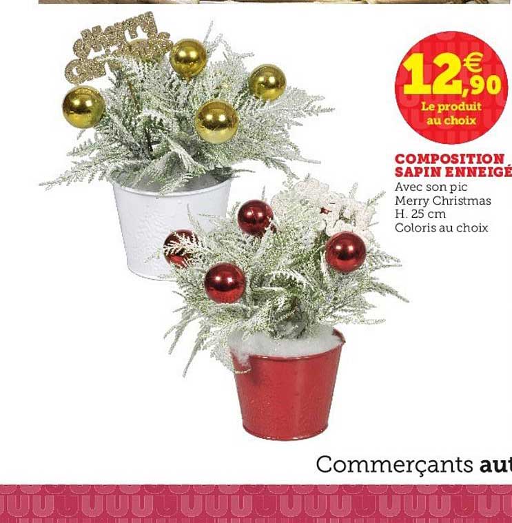 composition sapin enneigé