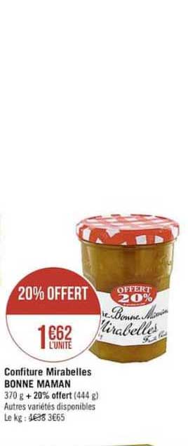 confiture mirabelles bonne maman