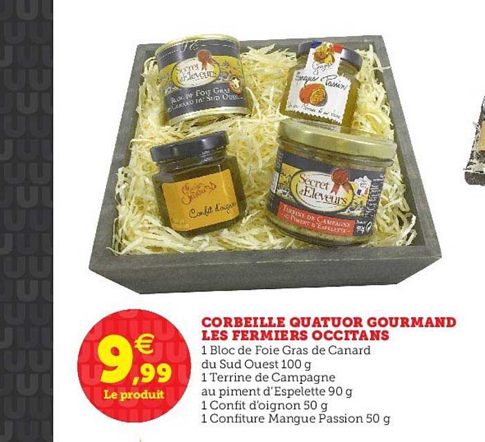 Corbeille Quatuor Gourmand Les Fermiers Occitans