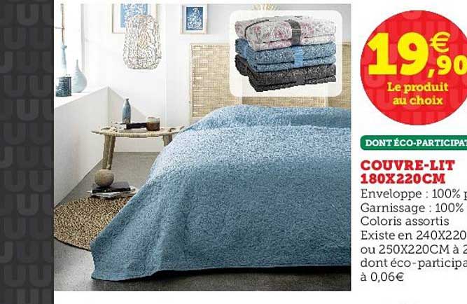 couvre lit 180 x 220 cm