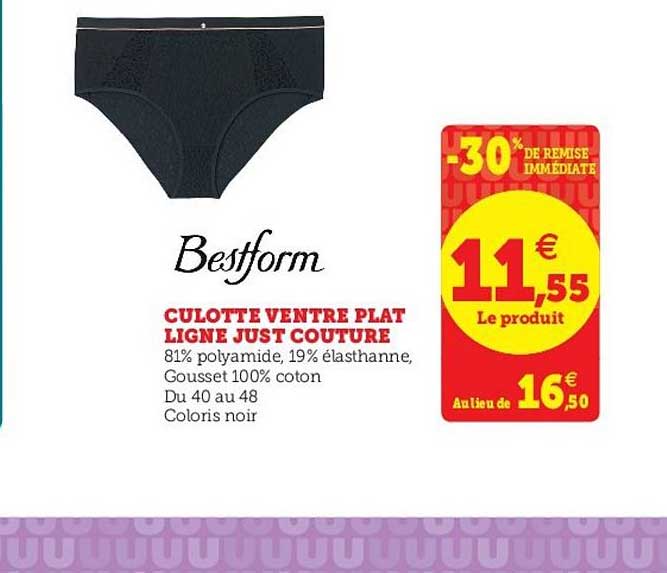 culotte ventre plat ligne just couture