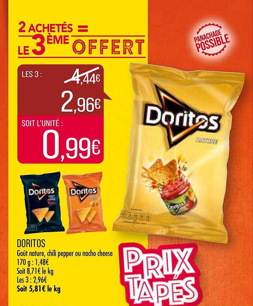 doritos 2 achetés = le 3ème offert
