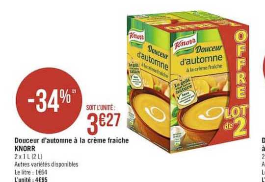 douceur d'automne à la crème fraîche knorr