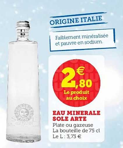 eau minérale sole arte