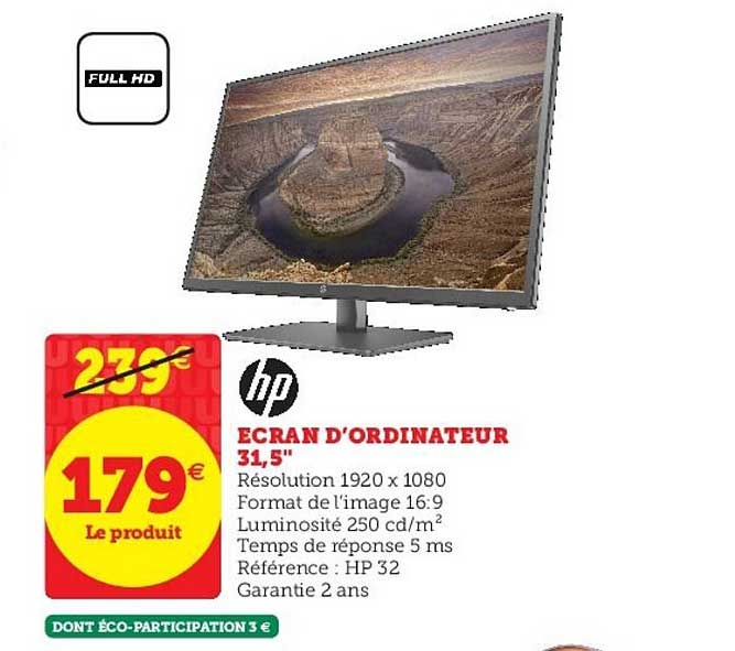 écran d'ordinateur 31,5"