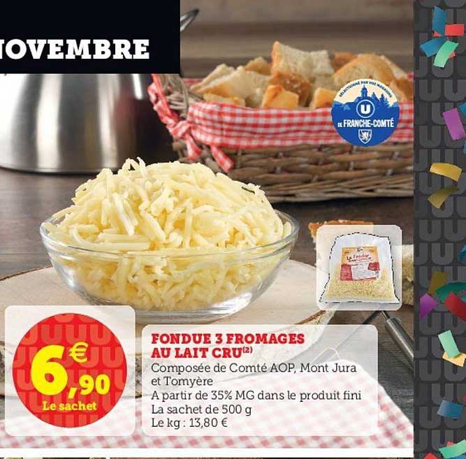 Fondue 3 Fromages Au Lait Cru