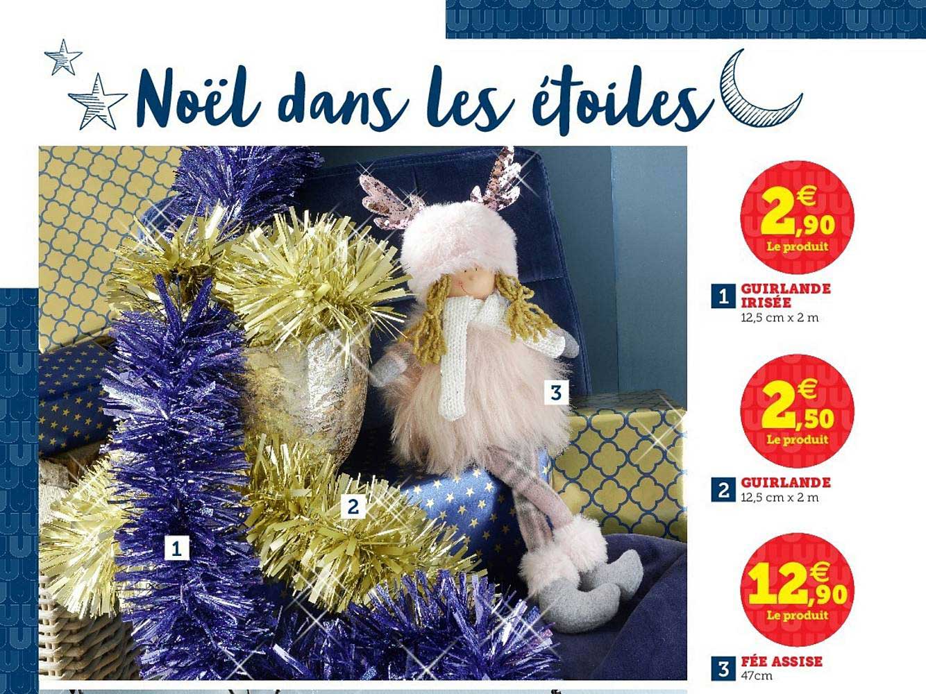 guirlandes irisée, fée assise