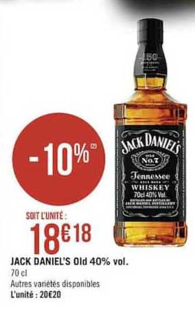 jack daniel's old 40% vol.