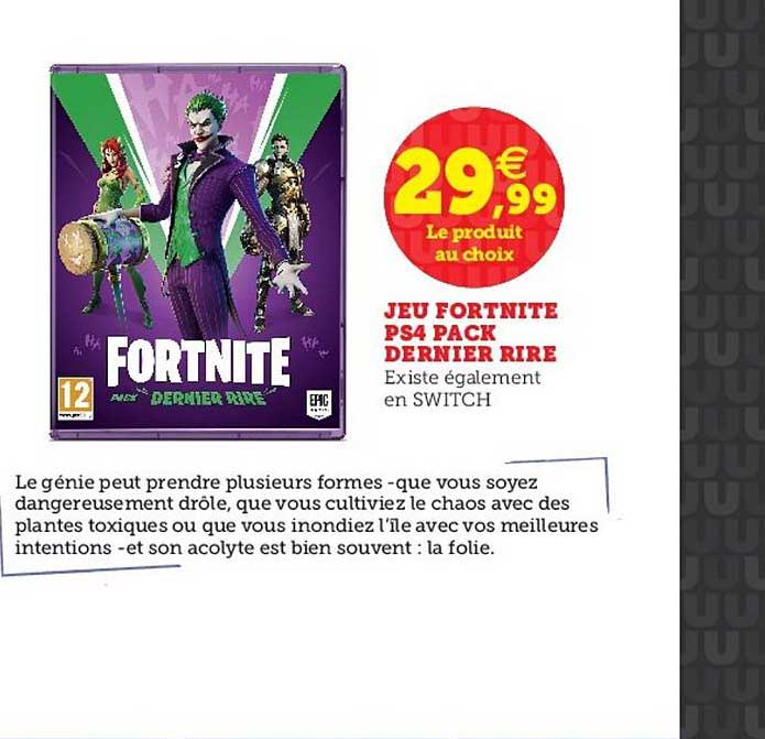 jeu fortinite ps4 dernier rire