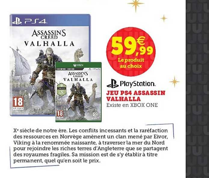 jeu ps4 assassin valhalla