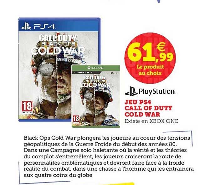 jeu ps4 call of duty cold war