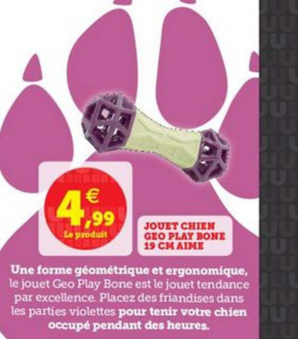 jouet chien geo play bone 19 cm aimé