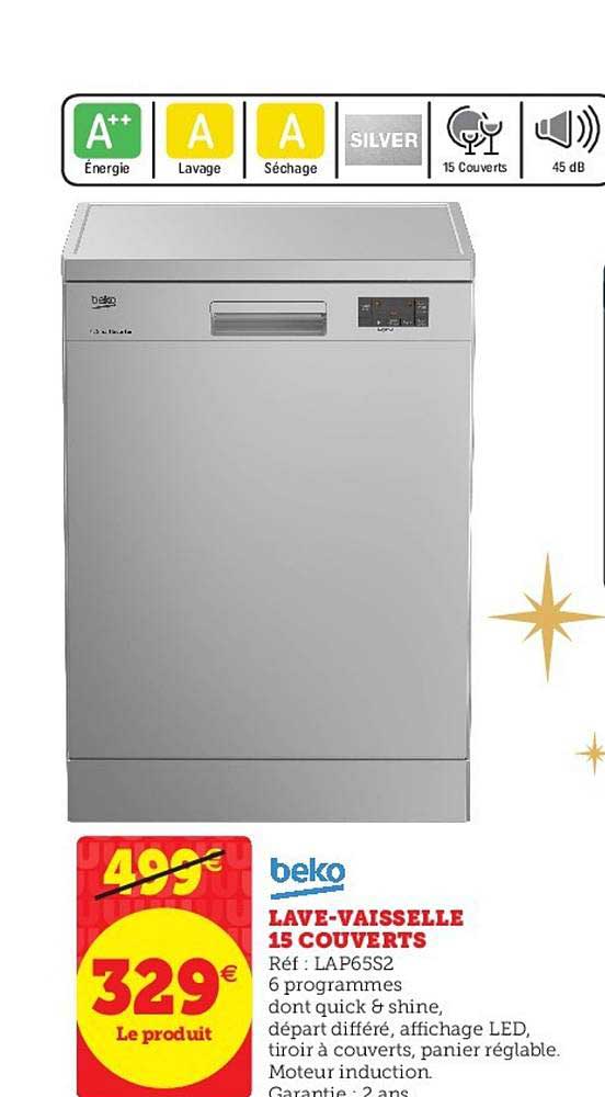 Lave-vaisselle 15 Couverts Beko