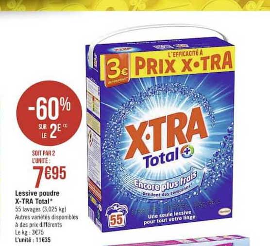 Lessive Poudre X Tra Total
