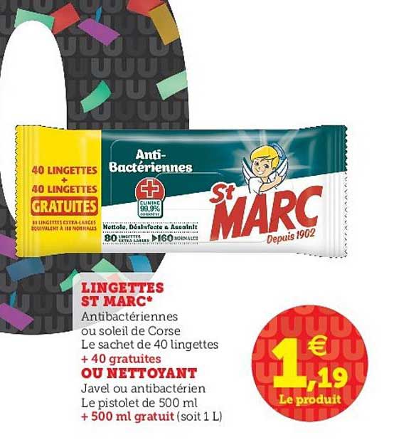 lingettes st marc ou nettoyant