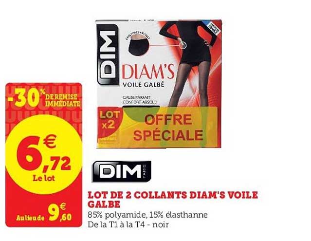 lot de 2 collants diam's voile galbé