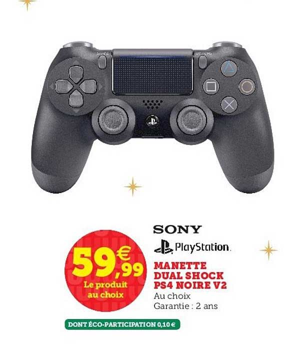 manette dual shock ps4 noire v2