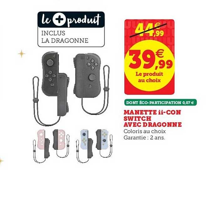 manette ii con switch avec dragonne