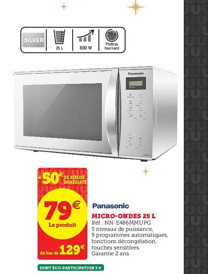 micro ondes 25 l panasonic
