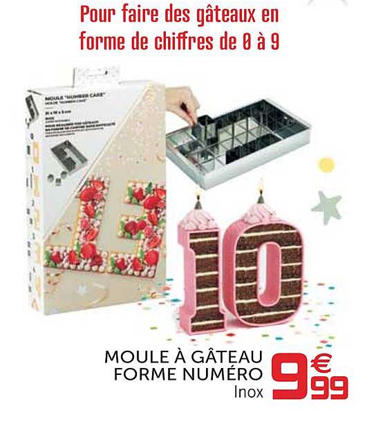 moule à gâteau forme numéro